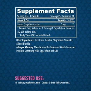 Lutein 6 мг 90 капсули | Haya Labs