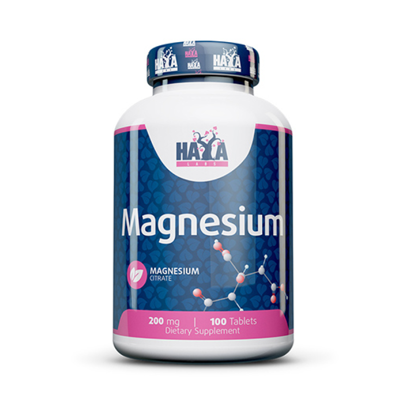Magnesium Citrate 200 мг 100 таблетки | Haya Labs За спокоен сън Помага здравето на костите и предпазва от счупвания Грижи се за здравето на сърцето Спомага доброто храносмилане и предпазва от запек Маг Magnesium Citrate 200 мг 100 таблетки | Haya Labs За