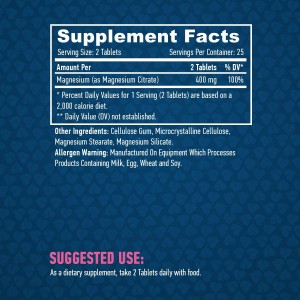 Magnesium Citrate 200 мг 50 таблетки | Haya Labs Magnesium Citrate 200 мг 50 таблетки | Haya Labs