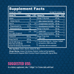 Omega 3-6-9 1200 мг 200 гел-капсули | Haya Labs