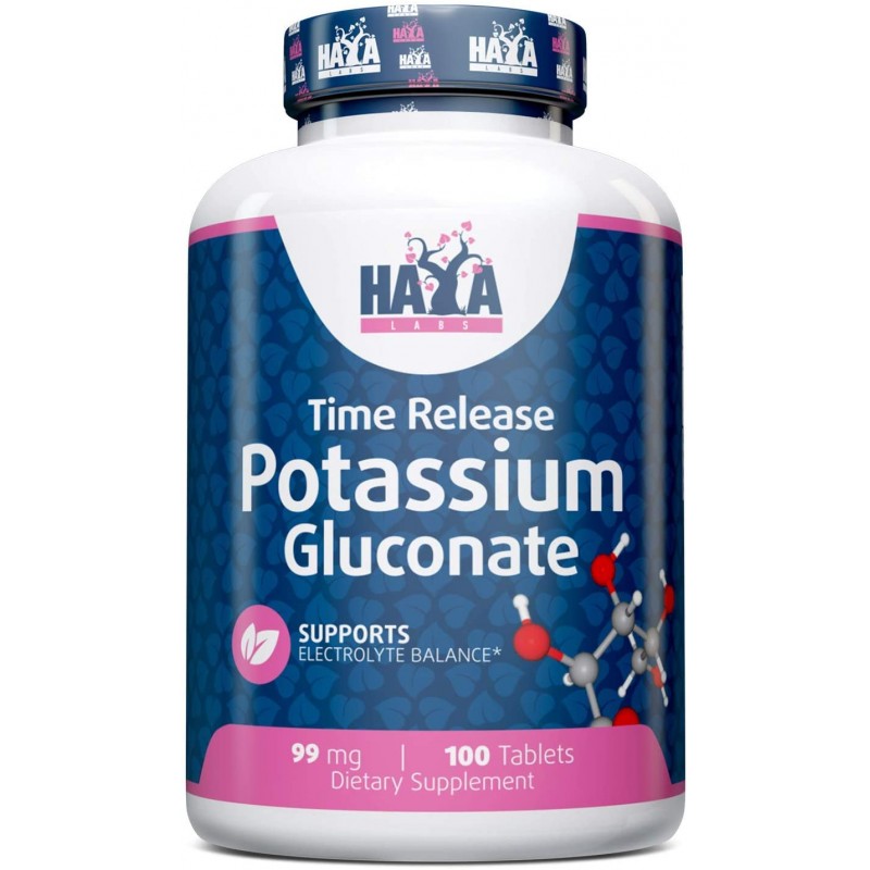 Potassium Gluconate 99 мг 100 таблетки | Haya Labs
