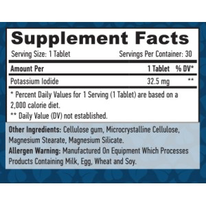 Potassium Iodide 32.5 мг 30 таблетки | Haya Labs