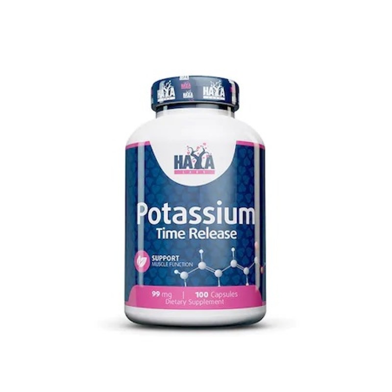 Potassium Time Release 99 мг 100 капсули | Haya Labs