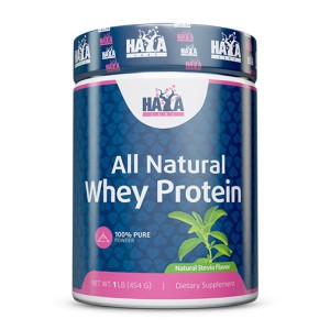 Pure All Natural Whey Protein Stevia Суроватъчен протеин 454 гр | Haya Labs