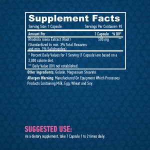 Rhodiola Rosea 500 мг 90 капсули | Haya Labs