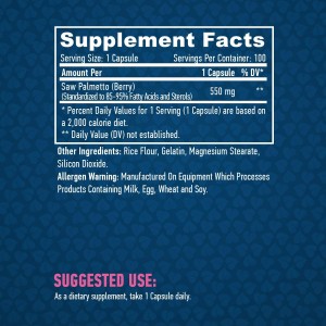 Saw Palmetto 550 мг 100 капсули | Haya Labs