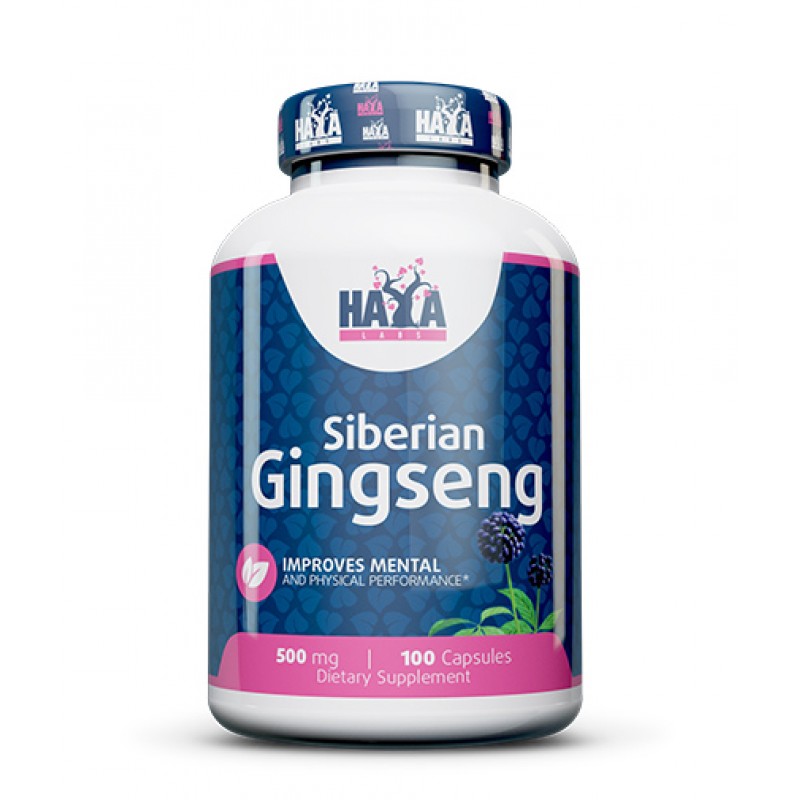 Siberian Ginseng 500 мг 100 капсули | Haya Labs