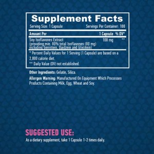 Soy Isoflavones 80% Extract 100 мг 100 капсули | Haya Labs