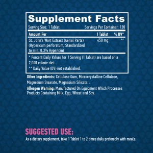 St. John's Wort Extract 450 мг 120 таблетки | Haya Labs