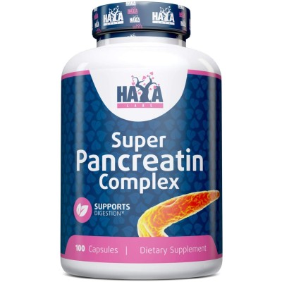 Super Pancreatin Enzymes 100 капсули | Haya Labs За превръщането на мазнините в мастни киселини Подпомага лесно да се усвоят и разградят въглехидратите Подпомага черния дроб Действа благоприятно Super Pancreatin Enzymes 100 капсули | Haya Labs За превръща