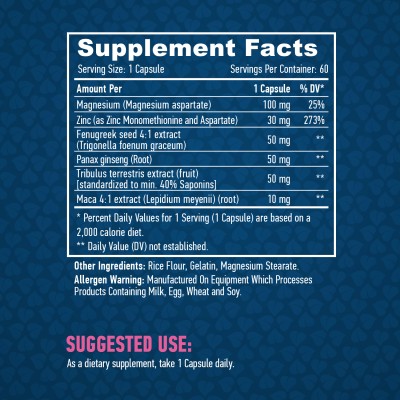 Testosterone Booster 60 капсули | Haya Labs  Обогатен с екстракт от женшен За развитие на по-добра мускулна маса Повишава либидото Тестостеронов Бустер на капсули е на топ цена от Haya Labs Какв Testosterone Booster 60 капсули | Haya Labs  Обогатен с екст