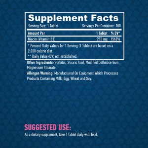 Time Release Niacin 250 мг 100 таблетки | Haya Labs