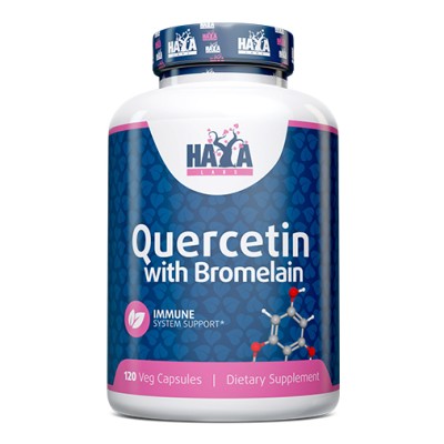 Quercetin with Bromelain 120 веге капсули | Haya Labs Qurcetin with Bromelian 120 веге капсули | Haya LabsСтимулира имунната система
Облекчава симптомите на алергия
Забавя процеса на стареене
Подпомага нормалната функция на сърдечно-съдовата Qurcetin with Bromelian 120 веге капсули | Haya Labs Стимулира имунната система Облекчава симптомите на алергия Забавя процеса на стареене Подпомага нормалната функция на сърдечно-съдовата система Спома Qurcetin with Bromelian 120 веге капсули | Haya Labs
