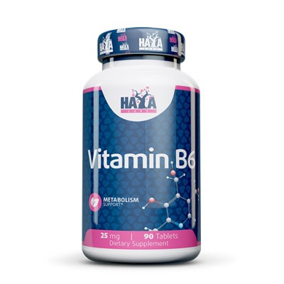 Vitamin B6 25 мг 90 таблетки | Haya Labs Vitamin B6 25 мг 90 таблетки | Haya Labs