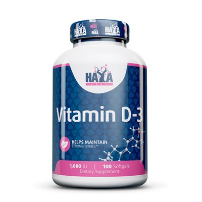 Vitamin D3 1000 IU 100 гел-капсули | Haya Labs Поддържа имунитета Поддържа костите и зъбите здрави Подпомага мускулната функция Помага за усвояването на калций и фосфор Витамин D3 1000 IU 100 гел-капсул Vitamin D3 1000 IU 100 гел-капсули | Haya Labs Поддъ