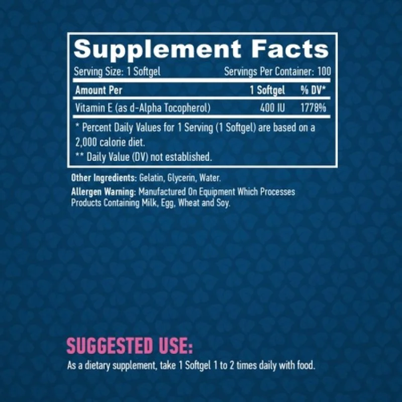 Vitamin E 400 IU 100 гел-капсули | Haya Labs Vitamin E 400 IU 100 гел-капсули | Haya Labs