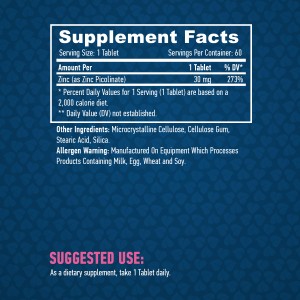 Zinc Picolinate 30 мг 60 таблетки | Haya Labs