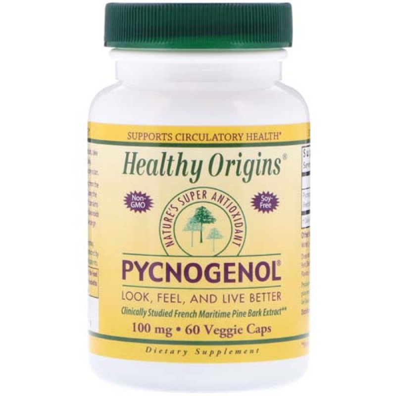 Pycnogenol 100 мг 60 веге капсули | Healthy Origins