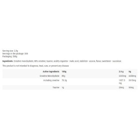 Creatine Monohydrate Powder - Зелена ябълка 500 гр | Hero.Lab