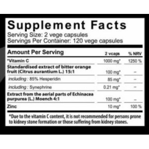 Vitamin C 1000 мг + Bioflavonoids 120 капсули | Hero.Lab