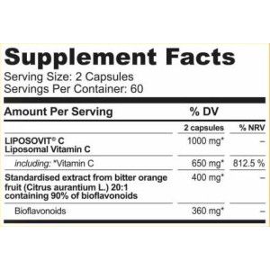 Vitamin C Liposovit 650 мг 60 капсули | Hero.Lab
