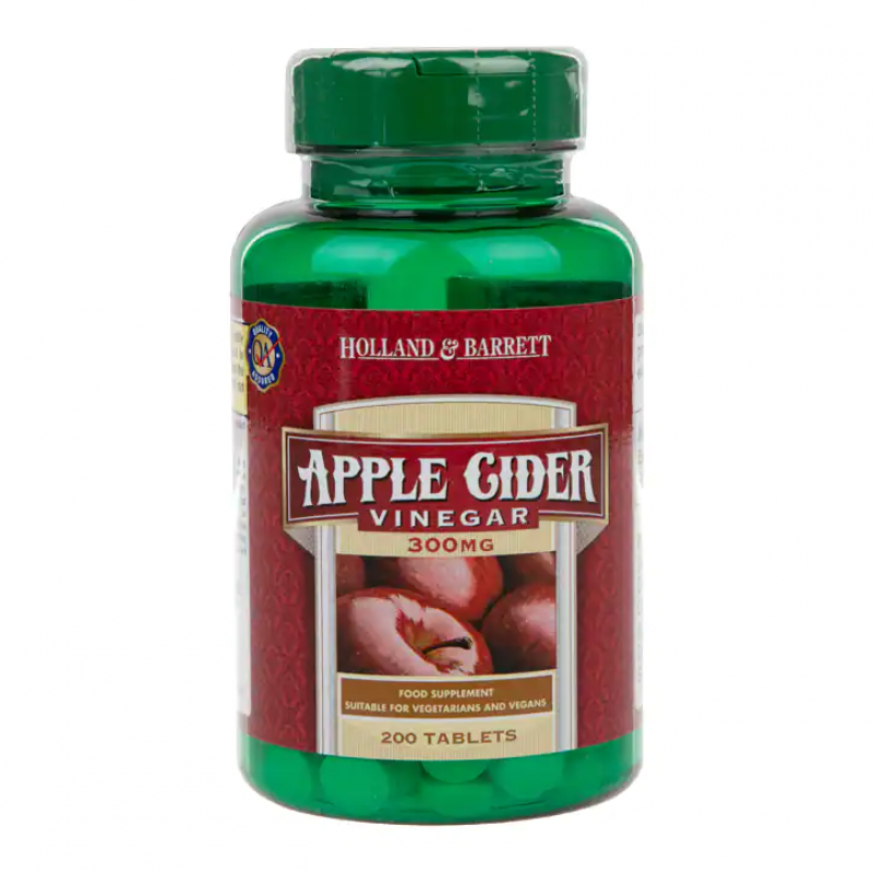 Apple Cider Vinegar 300 мг 200 таблетки | Holland & Barrett