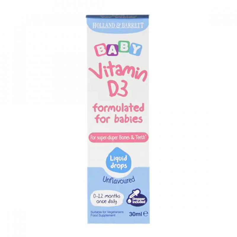 Baby Vitamin D3 Drops 30 мл | Holland & Barrett