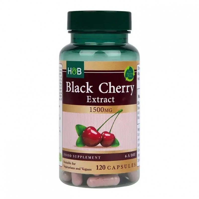Black Cherry Extract 1500 мг 120 капсули | Holland & Barrett