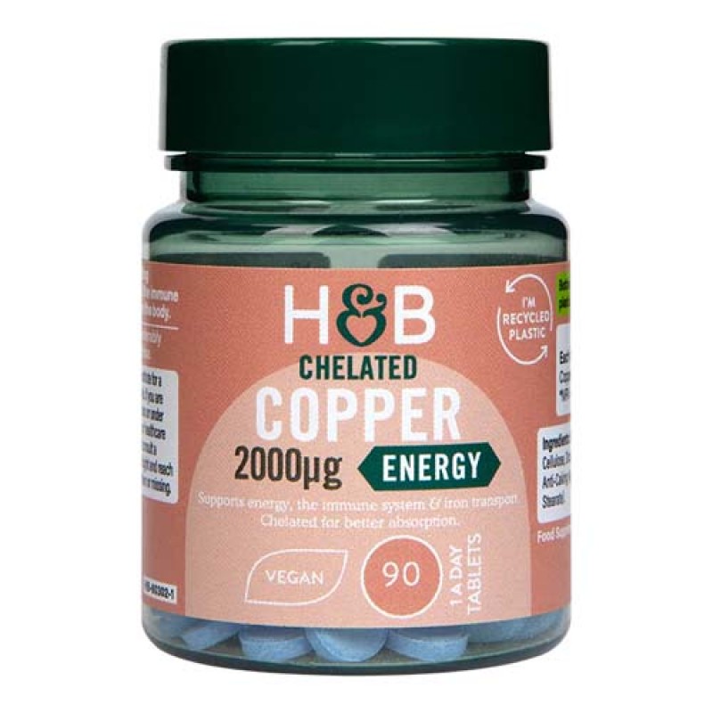 Chelated Copper 2 мг 90 таблетки | Holland & Barrett