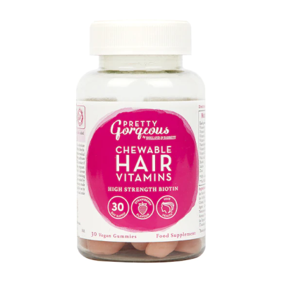 Chewable Hair Gummies 30 желирани дражета | Pretty Gorgeous За здрава и силна коса Поддържа еластичността и стегнатостта на кожата За здрави нокти, като намалява тяхната чупливост Витамини за Коса на драже Chewable Hair Gummies 30 желирани дражета | Prett