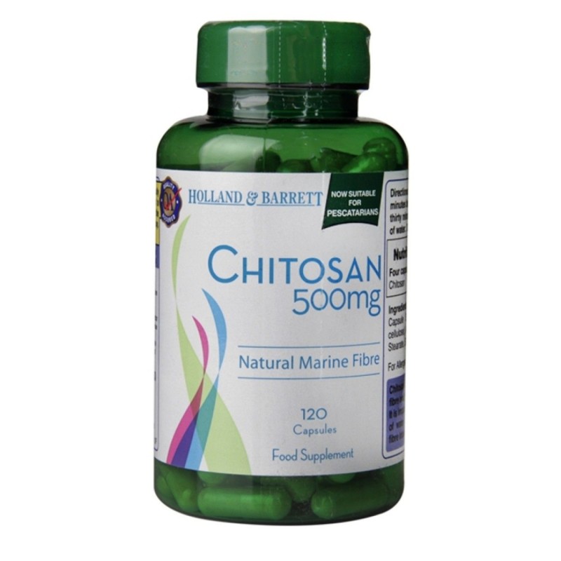 Хитозан (Chitosan) 500 мг 120 капсули блокира мазнините | Holland & Barrett
