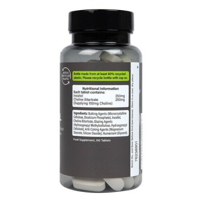 Choline Inositol 100 таблетки | Holland & Barrett  Грижи се за добрата памет и мозъчна функция Държи депресията настрана Подобрява здравето на черния дроб Стимулира имунната система Холин Choline Inositol 100 таблетки | Holland & Barrett  Грижи се
