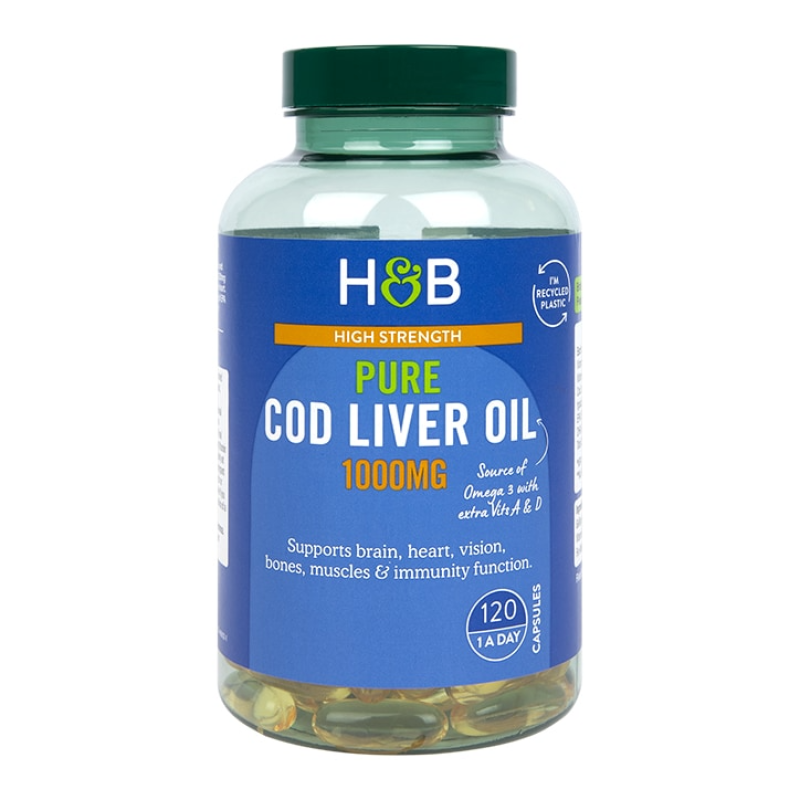 Cod Liver Oil 1000 мг 120 гел-капсули | Holland & Barrett