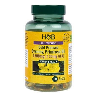 Cold Pressed Evening Primrose Oil 1500 мг с витамин B6 60 капсули | Holland & Barrett Cold Pressed Evening Primrose Oil 1500 мг с витамин B6 60 капсули | Holland & Barrett