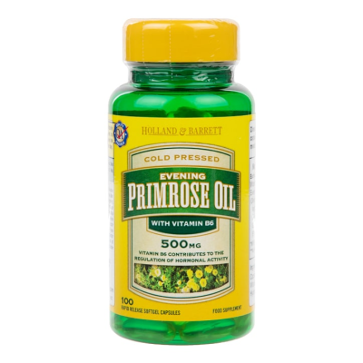 Cold Pressed Evening Primrose Oil 500 мг 100 капсули | Holland & Barrett