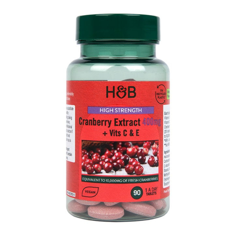 Cranberry Fruit Extract with Vitamins C&E 90 таблетки | Holland & Barrett