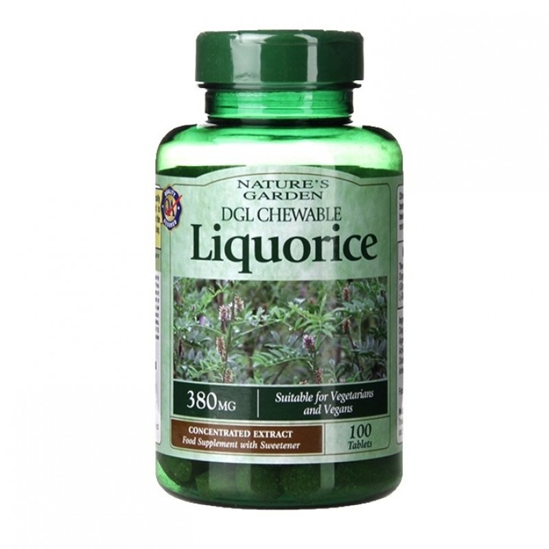 DGL Chewable Liquorice 380 мг 100 таблетки | Nature's Garden