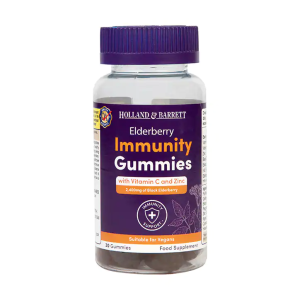 Elderberry Immunity with Vitamin C & Zinc 30 желирани дражета | Holland & Barrett 