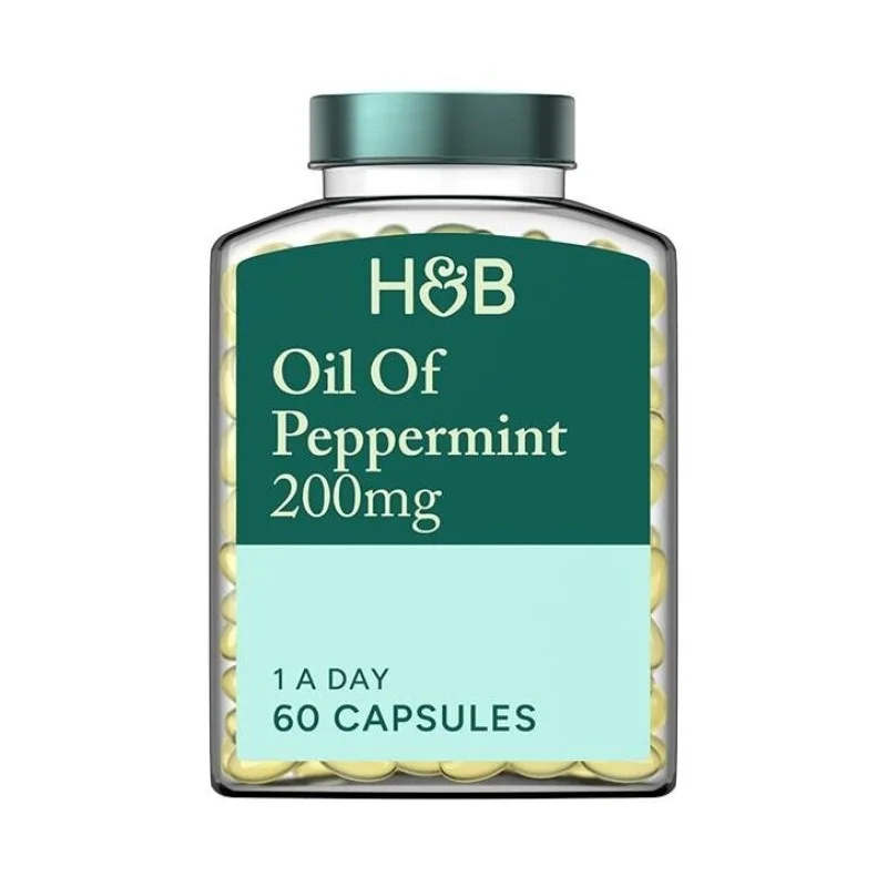 Extra Strength Oil of Peppermint 200 мг 60 гел-капсули | Holland & Barrett  Поддържа здравословната функция на червата Премахва дискомфорта в стомашно-чревната система Спомага за поддържане ефективно Extra Strength Oil of Peppermint 200 мг 60 гел-капс