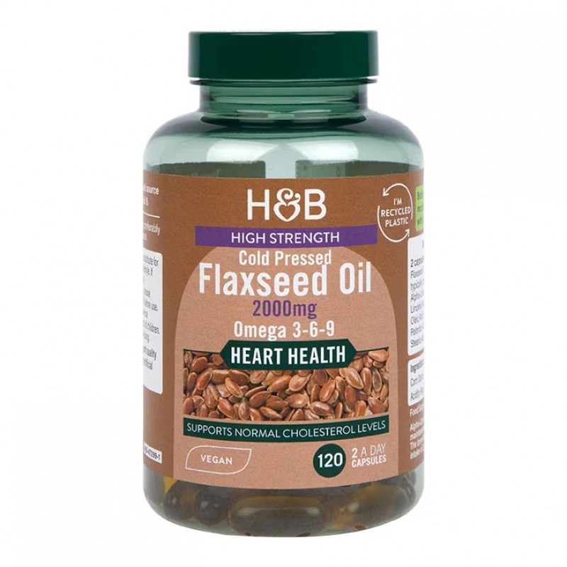 Flaxseed (Linseed) Oil 1000 мг 120 гел-капсули | Holland & Barrett