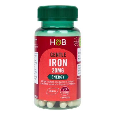 Gentle Iron 20 мг 90 капсули | Holland & Barrett За намаляване на умората  Поддържа нормалното образуване на хемоглобин Грижи се за доброто настроение Нежно Желязо 20 мг на капсули е на топ цена о Gentle Iron 20 мг 90 капсули | Holland & Barrett З