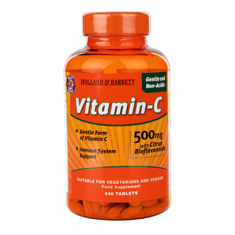 Gentle Non-Acidic Vitamin C 500 мг 240 таблетки | Holland & Barrett Естествен продукт, който стимулира имунната система и се грижи за доброто здраве Мощен антиоксидант Дарява организма с енергия, жизненос Gentle Non-Acidic Vitamin C 500 мг 240 таблетк