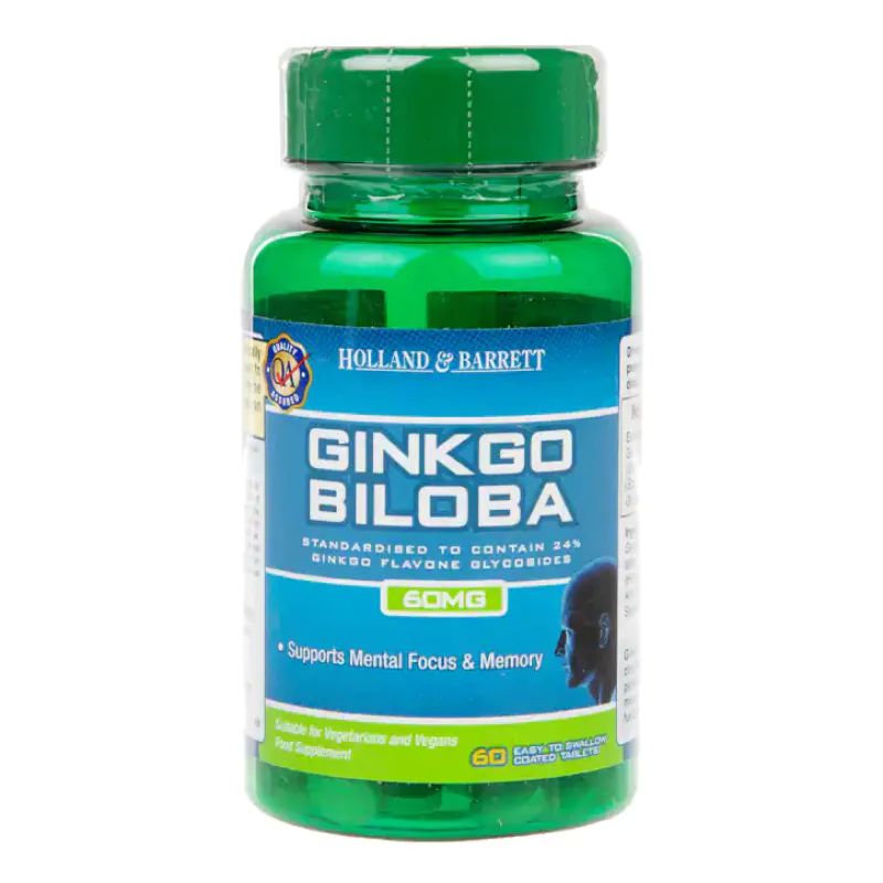 Ginkgo Biloba 60 мг 60 таблетки | Holland & Barrett Ginkgo Biloba 60 мг 60/120 таблетки | Holland & BarrettЕстествен продукт, който стимулира паметта
Предпазва от развитие на Алцхаймер
Благоприятства фокусирането и запаметяването
Гинк Ginkgo Biloba 60 мг 60/120 таблетки | Holland & Barrett Естествен продукт, който стимулира паметта Предпазва от развитие на Алцхаймер Благоприятства фокусирането и запаметяването Гинко Билоба 60 мг на Ginkgo Biloba 60 мг 60/120 таблетки | Holland &