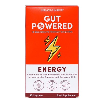 Gut Powered Energy 30 капсули | Holland & Barrett Дарява организма с енергия и сила С грижа за корема и неговото здраве Подобрява чревното здраве Грижи се за доброто здраве Пробиотик за Повишав Gut Powered Energy 30 капсули | Holland & Barrett Дар