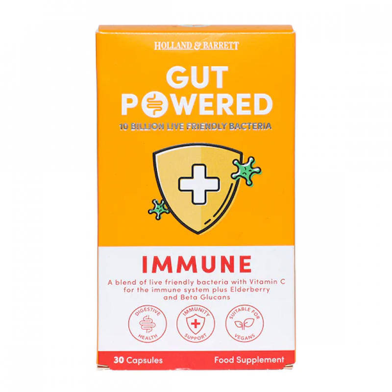 Gut Powered Immune Support 30 капсули | Holland & Barrett
