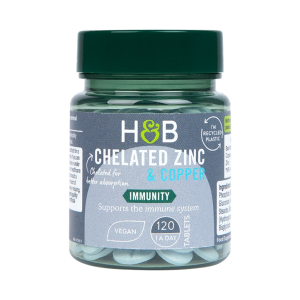 High Strength Chelated Zinc with Copper 15 мг 120 таблетки | Holland & Barrett