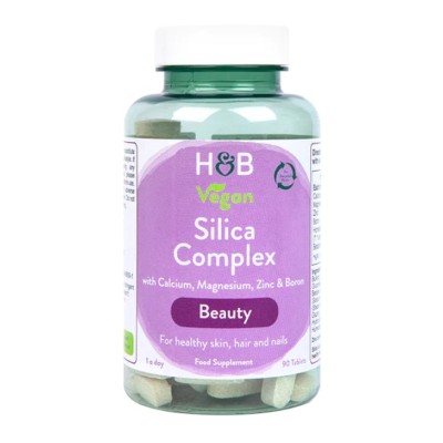 Silica Complex 90/180 таблетки | Holland & Barrett Естествен продукт, който се грижи за доброто здраве Предпазва от костни фрактури Грижи се за здравето на косата, кожата и ноктите Супер Силен Силиций Silica Complex 90/180 таблетки | Holland & Bar