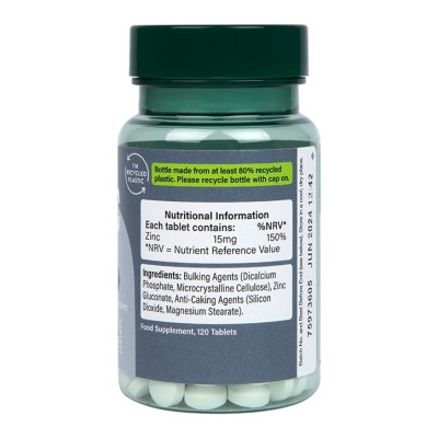 High Strength Zinc 15 мг 120 таблетки | Holland & Barrett
