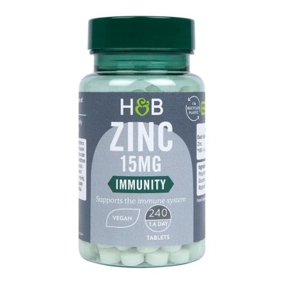 High Strength Zinc 15 мг 240 таблетки | Holland & Barrett  Мощен антиоксидант Справя се успешно с хроничните заболявания и възпалението Запълва всякакъв дефицит на цинк в организма Цинк Глюконат 1 High Strength Zinc 15 мг 240 таблетки | Holland & 
