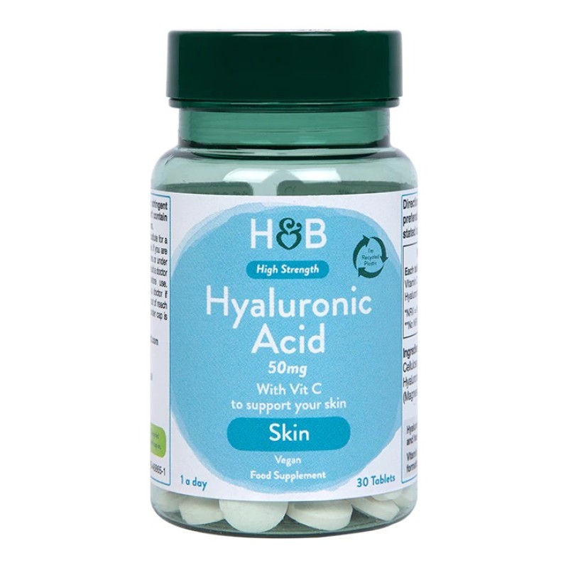 Hyaluronic Acid 50 мг 30 таблетки | Holland & Barrett